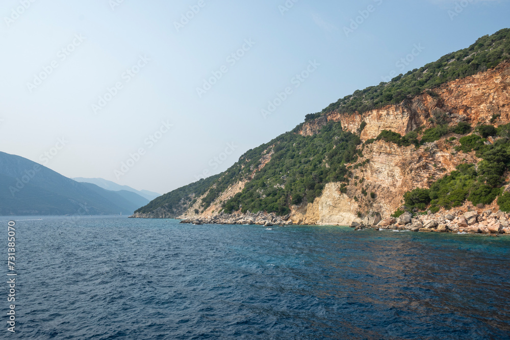Fototapeta premium Panoramic view of coastline of Lefkada, Greece