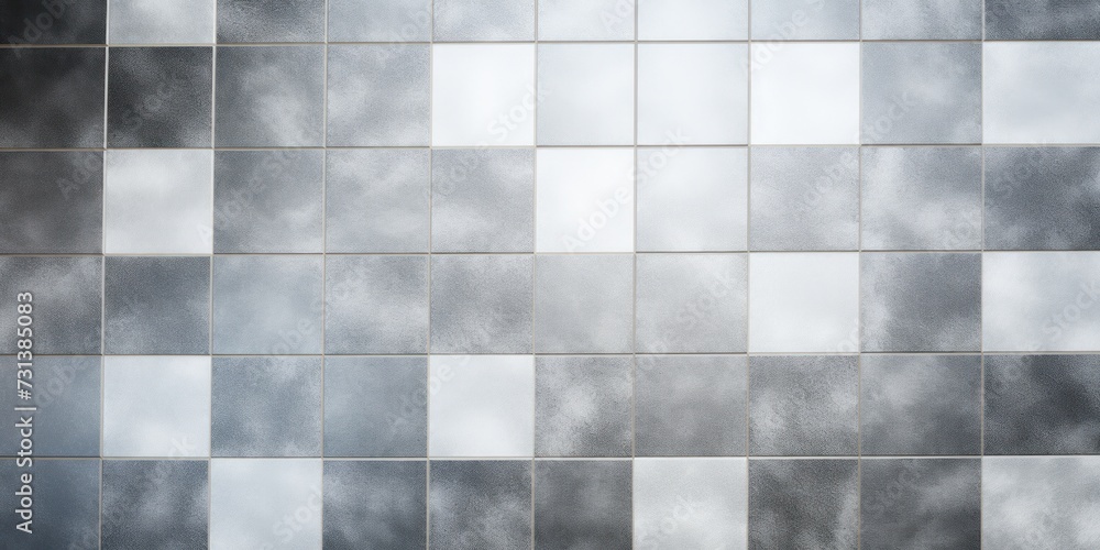Fototapeta Silver square checkered carpet texture 