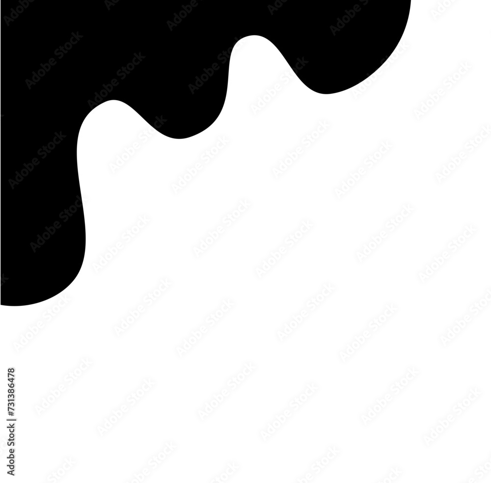 Black Corner Wave Header Vector Black Corner Wave Header Vector