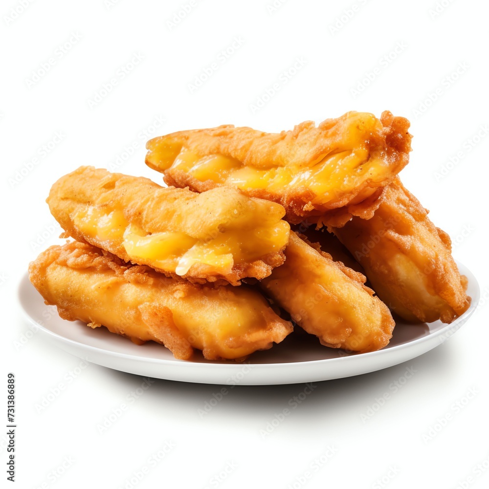 a singkong goreng merekah or fried cassava is indonesian traditional food, studio light , isolated on white background a singkong goreng merekah or fried cassava is indonesian traditional food, studio light , isolated on white background