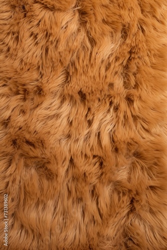 Tan plush carpet close-up photo, flat lay