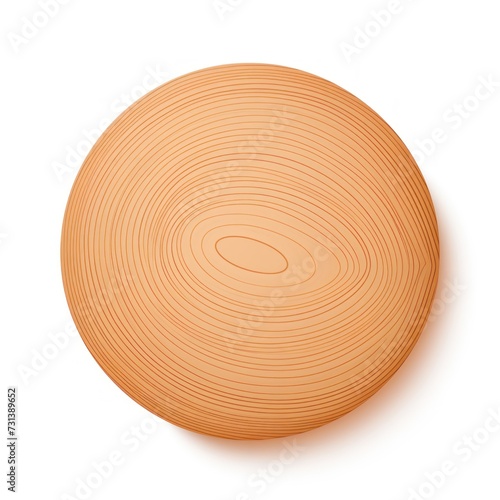Tan round circle isolated on white background 