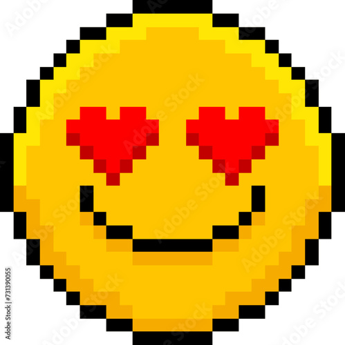 Pixel Heart Eyes Emoticon