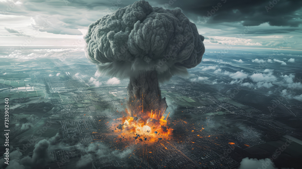Atomic bomb explosion  - obrazy, fototapety, plakaty 