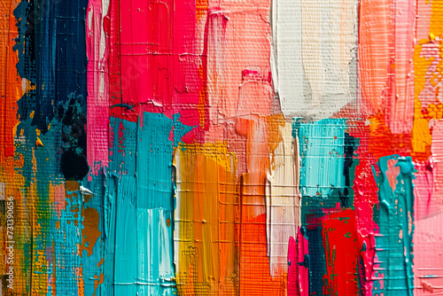 Abstract paint with colorfu...