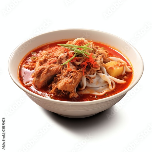 a sup gear box tulang merah is famous soup in malaysia and singapore, studio light , isolated on white background photo