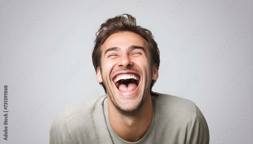 Happy laughing man Happy laughing man