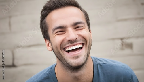 Happy laughing man