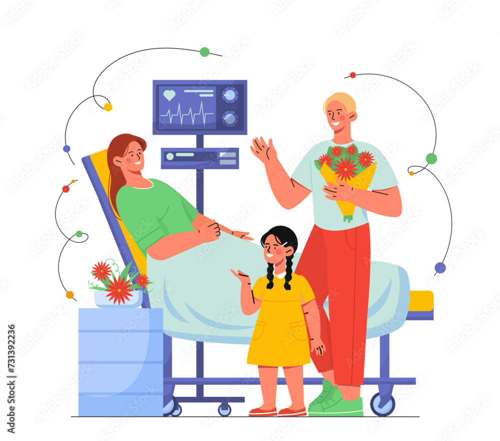 Fototapeta premium Hospital visits vector concept