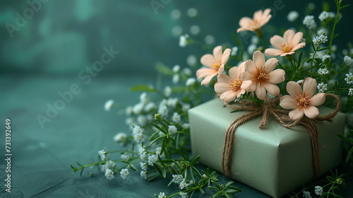 gift box with flowers