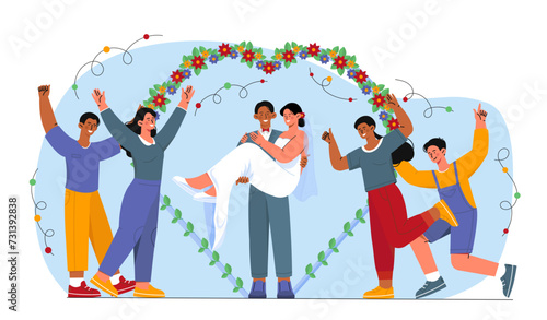 Married couple vector concept