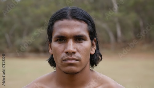 Young Aboriginal Man Looking at Camera © Antonio Giordano