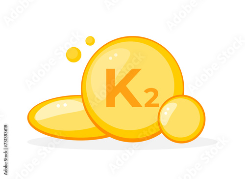 Vitamin K2 supplements illustration for bone health and cardiovascular support