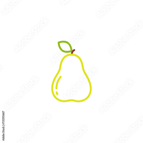 Pear flat vector design