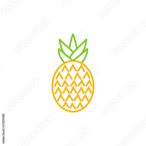 pineapple flat vector design