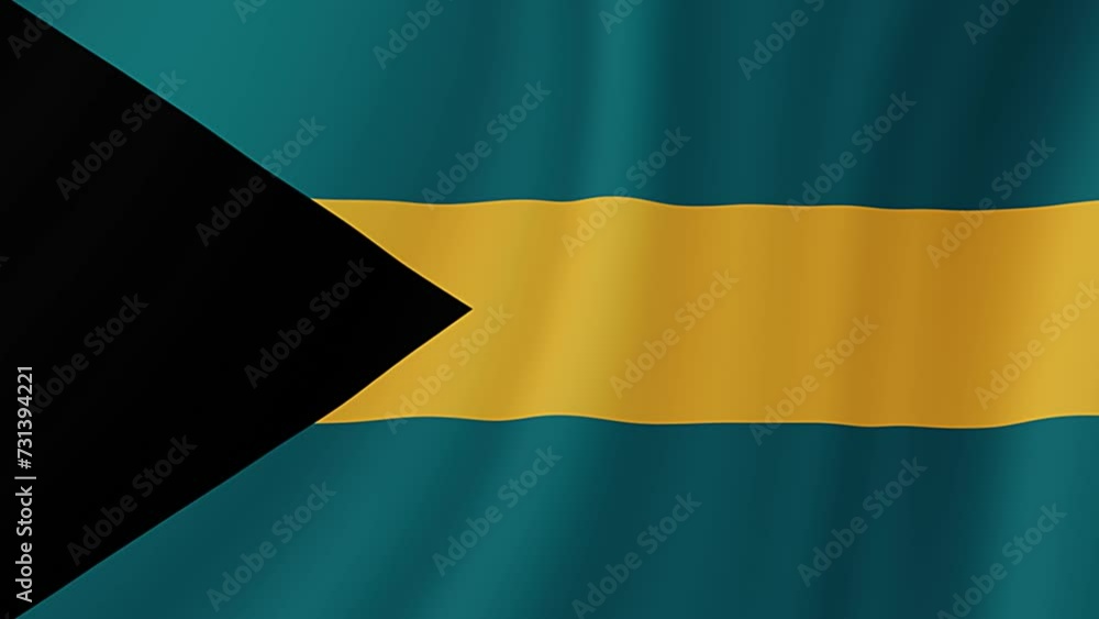 The Bahamas Waving Flag. Realistic Flag Animation. The Bahamas Waving Flag. Realistic Flag Animation.