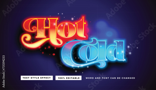 Hot Cold Text Style Effect Editable