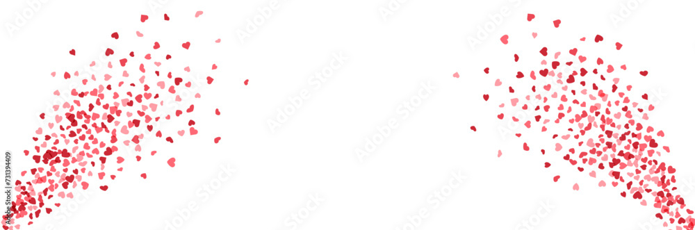 panoramic explosion of hearts in varying shades of red panoramic explosion of hearts in varying shades of red