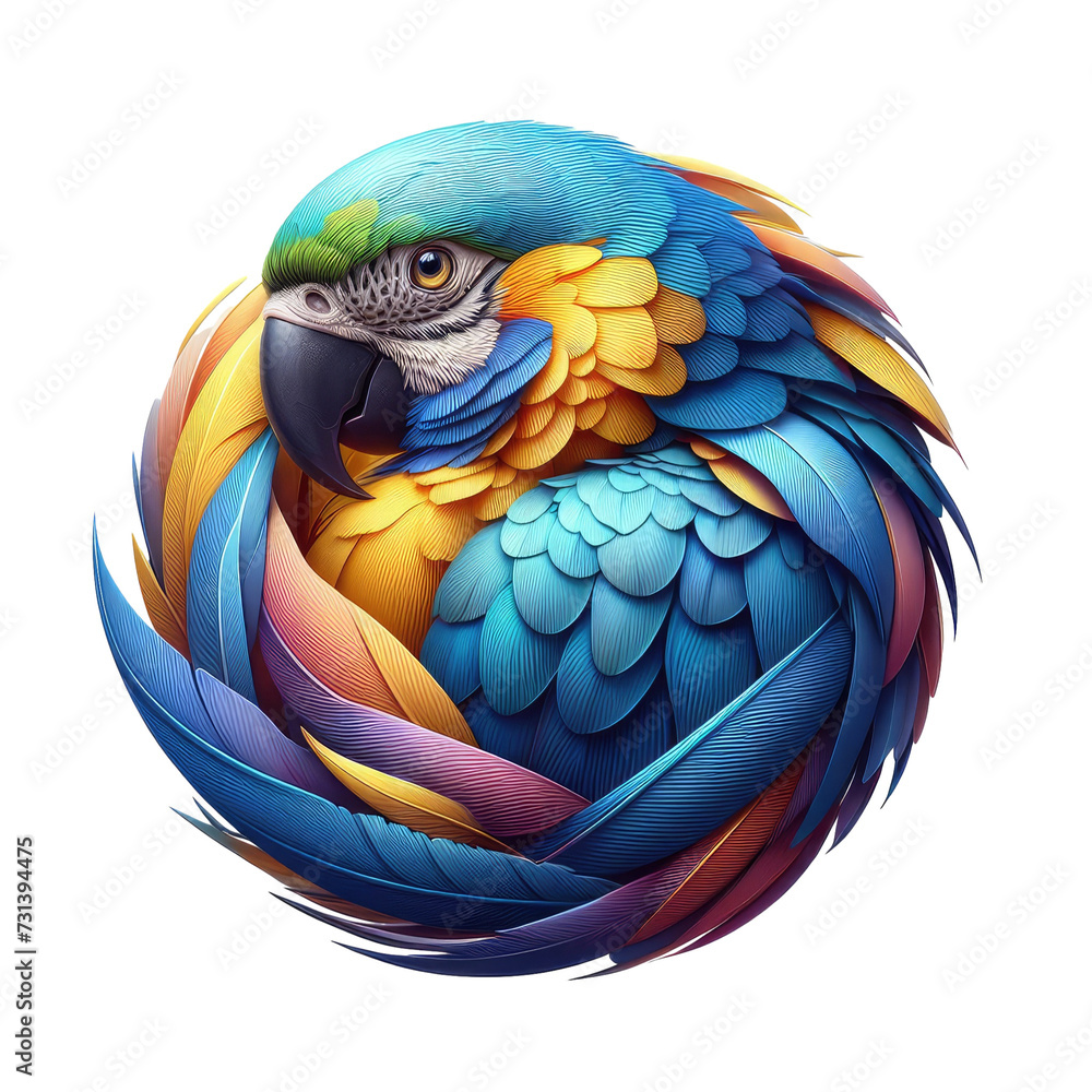 Fototapeta premium Avian Solitude: Isolated Bird on a Clear PNG Canvas - Generative AI