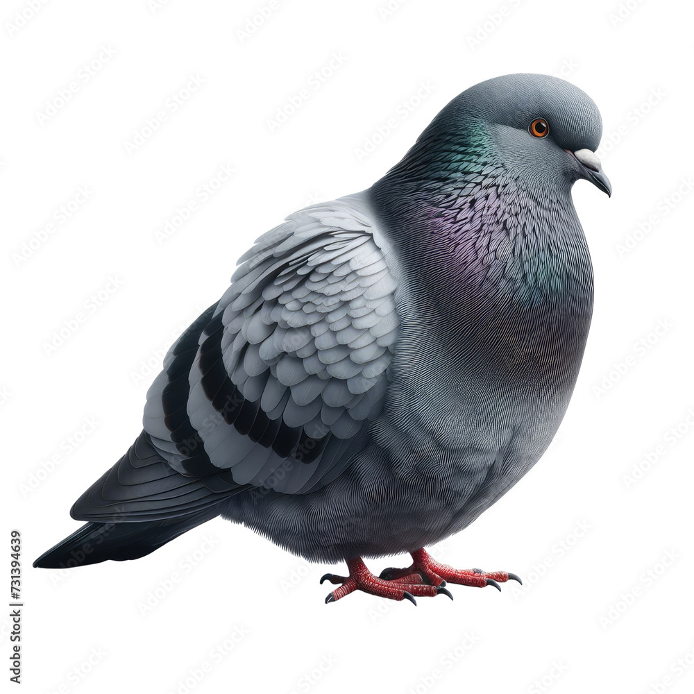 Naklejka premium Avian Solitude: Isolated Bird on a Clear PNG Canvas - Generative AI