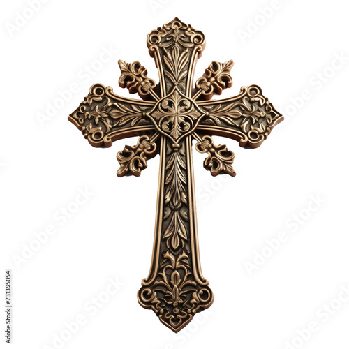 Cross, on a transparent background.