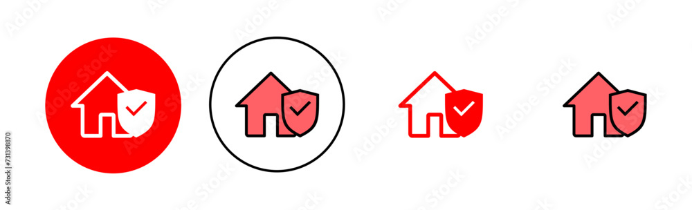 home insurance icon set illustration. home protection sign and symbol home insurance icon set illustration. home protection sign and symbol
