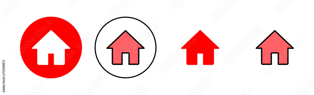 Home icon set illustration. House sign and symbol Home icon set illustration. House sign and symbol