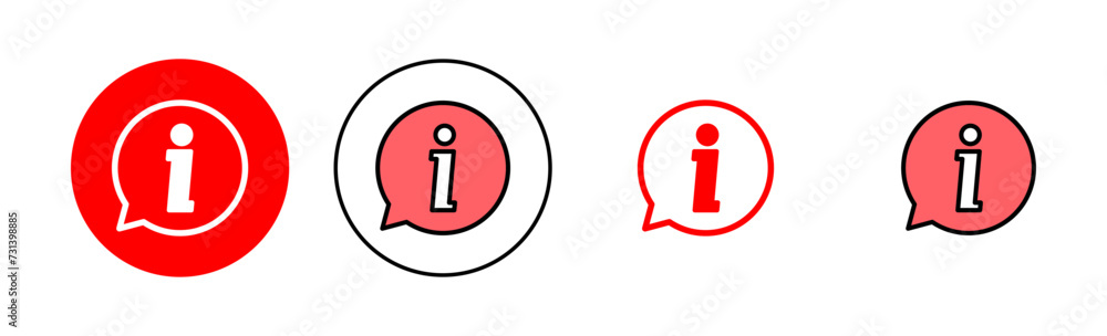Information sign icon set illustration. about us sign and symbol. question mark icon Information sign icon set illustration. about us sign and symbol. question mark icon