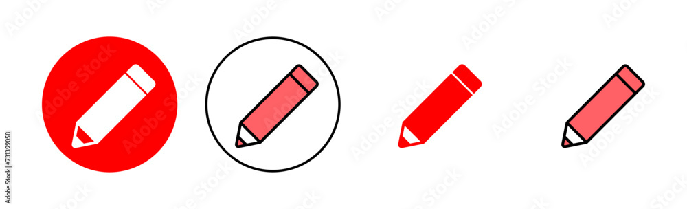 Pencil icon set illustration. pen sign and symbol. edit icon vector Pencil icon set illustration. pen sign and symbol. edit icon vector