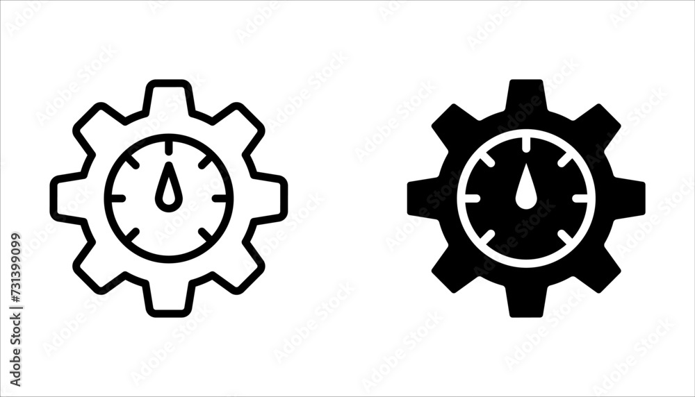 Engine performance icon set. Speedometer, tachometer icon set. Performance concept on white background Engine performance icon set. Speedometer, tachometer icon set. Performance concept on white background
