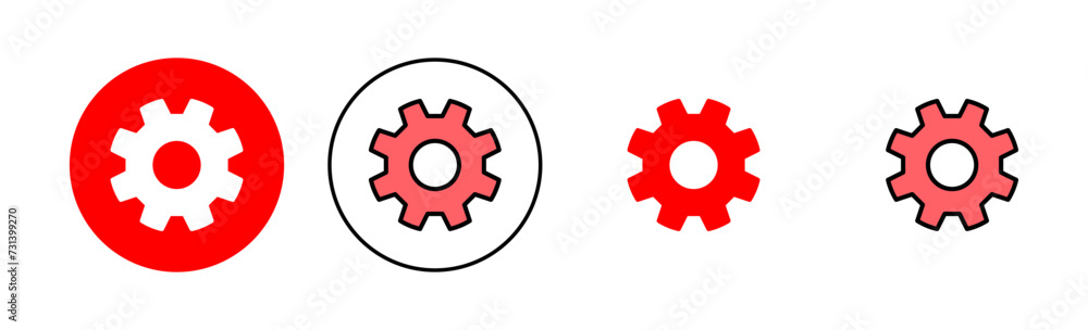 setting Icon set illustration. Cog settings sign and symbol. Gear Sign setting Icon set illustration. Cog settings sign and symbol. Gear Sign