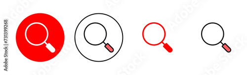 Search icon set illustration. search magnifying glass sign and symbol