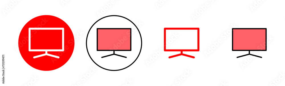 Tv icon set illustration. television sign and symbol Tv icon set illustration. television sign and symbol