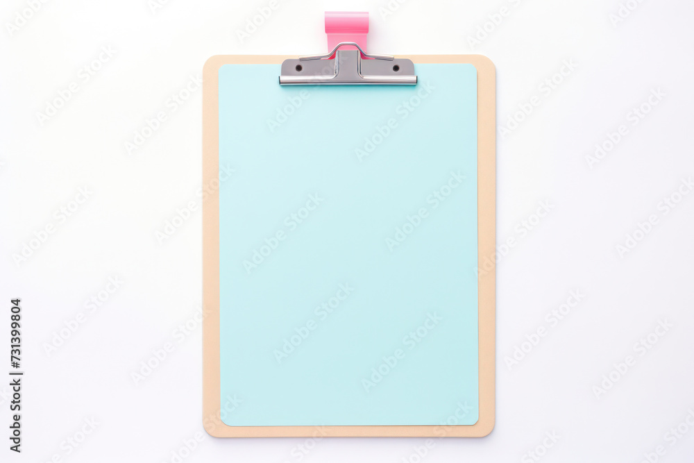 Blank White Note on Clipboard with Office Stationery and Empty Checklist Blank White Note on Clipboard with Office Stationery and Empty Checklist
