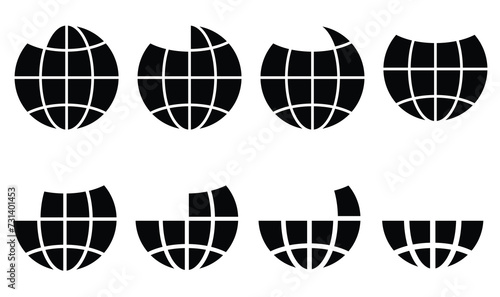 Globe icon world icon globe symbol vector illustration.