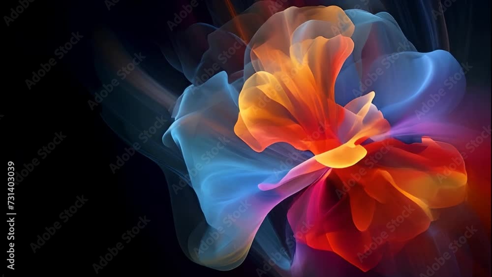 A multicolored abstract representation of a flower A multicolored abstract representation of a flower