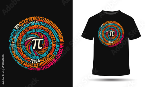 Happy pi day tshirt design