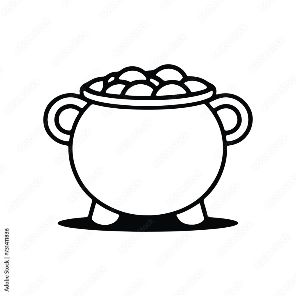 Pot with gold coins symbol of St Patricks Day Pot with gold coins symbol of St Patricks Day