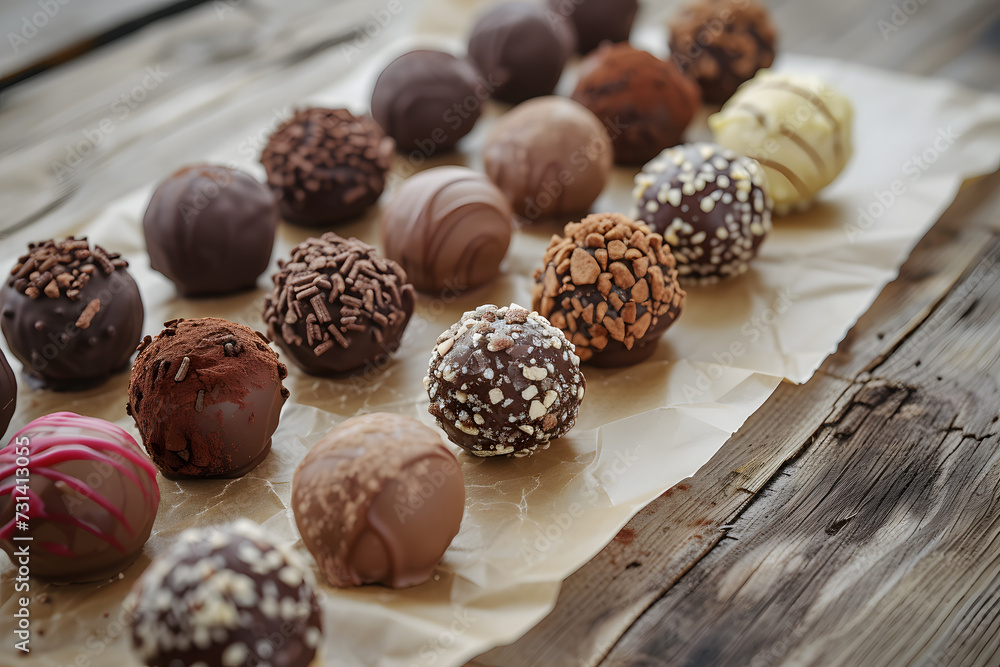 Chocolates, Valentines day. Generative AI picture of delicious and sweet chocolates perfect for valentines day Chocolates, Valentines day. Generative AI picture of delicious and sweet chocolates perfect for valentines day