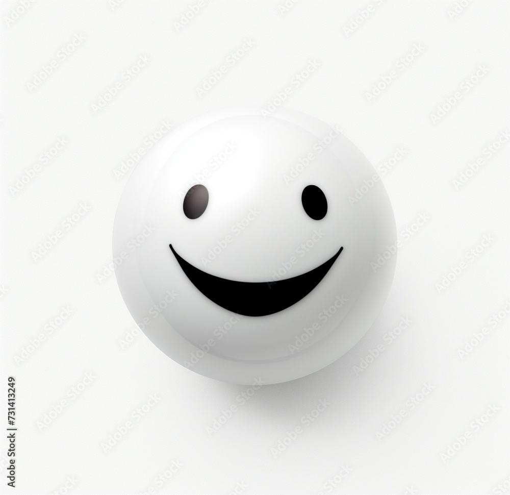 Smiley emoji icon isolated on transparent background. 3d rendering. Smiley emoji icon isolated on transparent background. 3d rendering.
