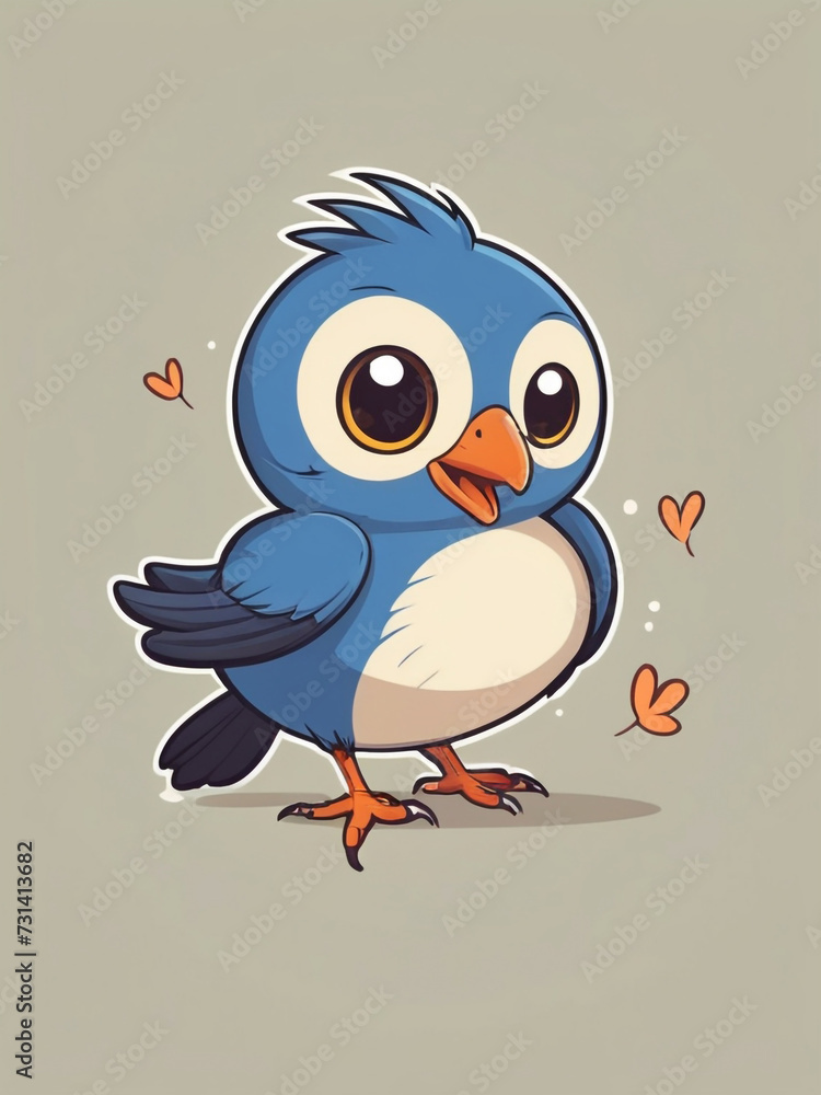 Cute Cartoon Bird Illustration Cute Cartoon Bird Illustration