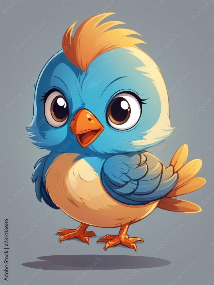 Cute Cartoon Bird Illustration Cute Cartoon Bird Illustration