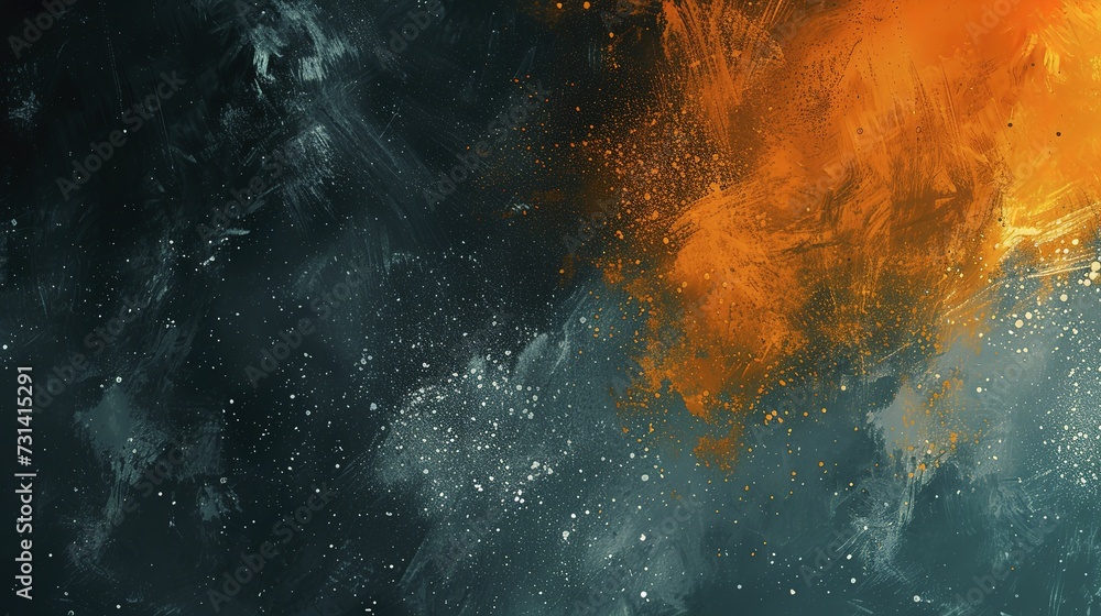 Fototapeta premium teal orange black color gradient background grainy texture effect poster banner landing page backdrop design 