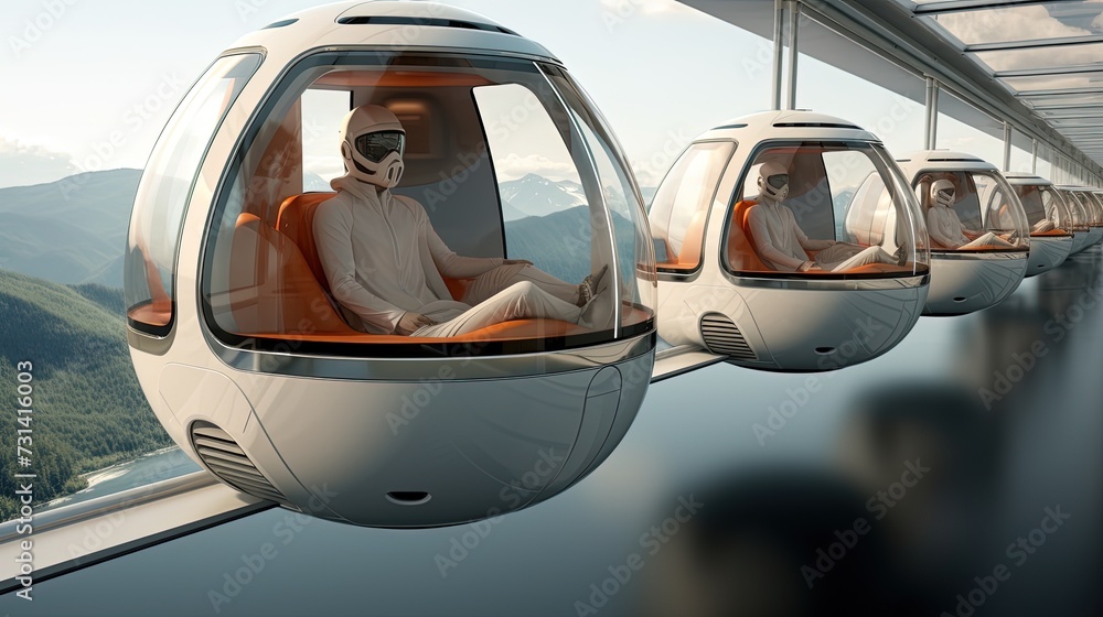 Anti gravity personal pods transportation