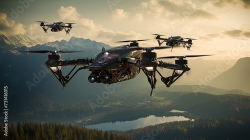 Autonomous aerial surveillance drones technology