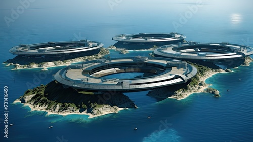 Floating maglev islands