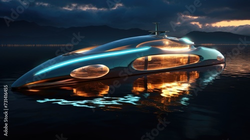 Futuristic catamaran