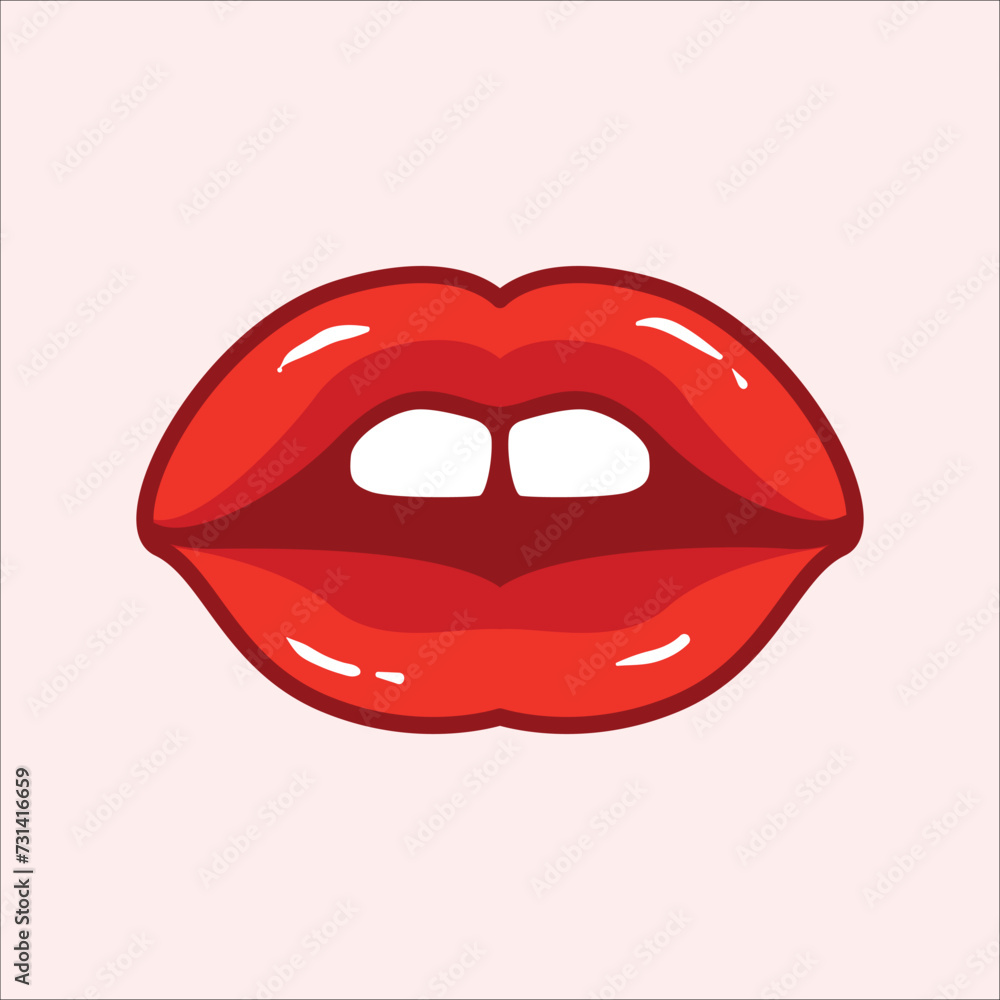 Lips cartoon illustration Lips cartoon illustration
