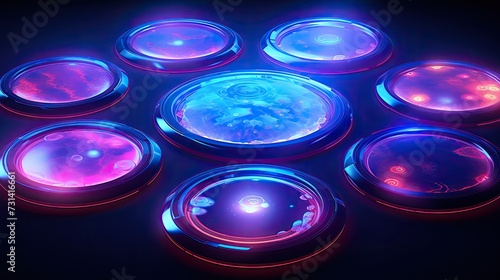 Glowing holographic interfaces