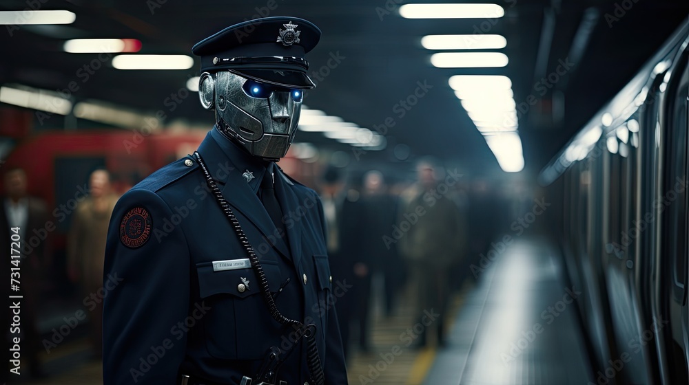 Robot police officers Robot police officers